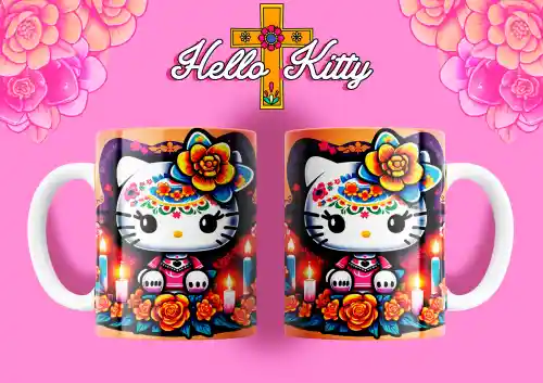 vectores plantilas HELLO KITTY,HALLOWEEN,DÍA DE MUERTOS,FESTEJO,